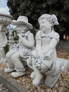 Preview: Steinfiguren Set, Gartenfiguren, Skulpturen, Statuen