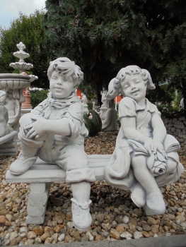 Steinfiguren Set, Gartenfiguren, Skulpturen, Statuen