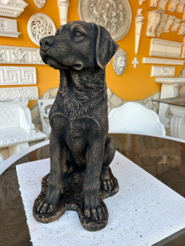 Gartenfigur, Hund, Skulptur, Tierfigur, Steinfigur, Park & Gartendekoration, Steinguss, Statue