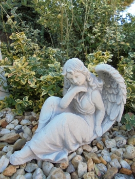 Engel, Steinfigur, Statue, Gartenfigur, Steinguss, Skulptur, Gartendekoration