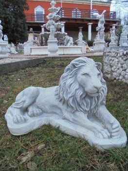 Preview: Löwen Steinfiguren, Statue, Gartendekoration
