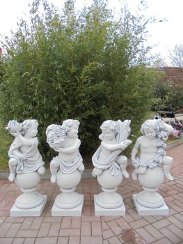 Steinfiguren Set, Gartenfiguren, Skulpturen, Statuen