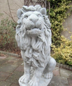 Preview: Löwe Steinfigur, Statue, Gartendekoration