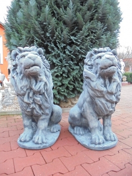Preview: Löwen, Statue, Steinfigur, Skulptur, Gartendekoration