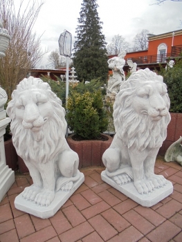Löwen Steinfiguren, Statue, Gartendekoration