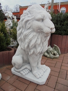 Preview: Löwe Steinfigur, Statue, Gartendekoration