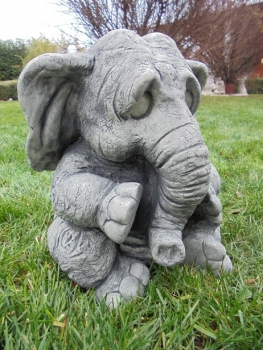 Elefant, Gartenfiguren, Steinfiguren, Statuen, Skulpturen, Gartendekoration