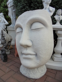 Preview: Statue Maske, Steinfigur, Skulptur, Gartendekoration