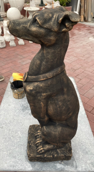 Hund, Windhund, Greyhound, Torwächter, Gartenfigur, Statue, Steinguss, Steinfigur
