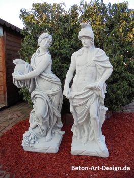 Steinfiguren Set, Gartenfiguren, Skulpturen, Statuen