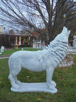 Wolf Steinfigur, Statue, Gartendekoration