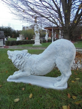 Preview: Wolf, Gartenfiguren, Steinfiguren, Statuen, Skulpturen, Gartendekoration