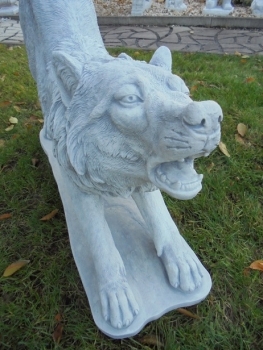 Wolf Steinfigur, Statue, Gartendekoration
