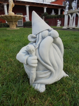Preview: Zwerg, Troll, Wichtel, Skulptur, Steinfigur mit Pflanztopf