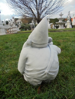 Preview: Zwerg, Troll, Wichtel, Skulptur, Steinfigur mit Pflanztopf