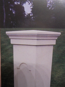 Pfeilerabdeckung, Mauerkappe, Pfeilerkappe, Steinguss, Steinplatte