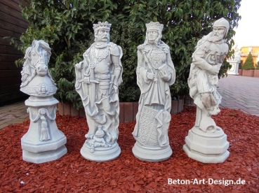 Schachfiguren, Steinfiguren, Statuen, Gartendekoration, Skulpturen