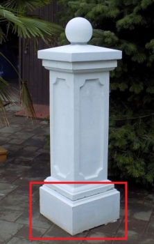 Torpfeiler, Zaunpfeiler, Sockel, Podest, Gartendekoration