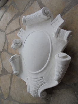 Preview: Wappen, Relief, Wandbild, Steinguss, Fassadenstuck, Stuck, Ornament