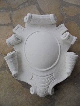 Wappen, Relief, Wandbild, Steinguss, Fassadenstuck, Stuck, Ornament