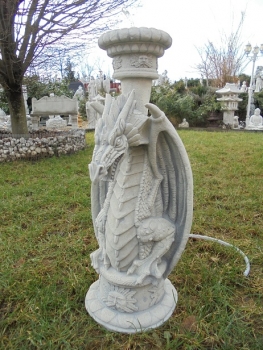 Drache, Skulptur, Steinfigur, Gartenfigur, Gartendekoration, Statue