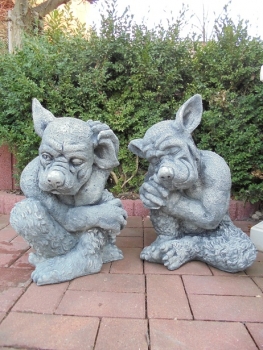 Gargoyle, Statuen, Steinfiguren, Skulpturen, Gartenfiguren