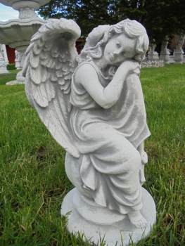 Preview: Engel, Steinfigur, Statue, Gartenfigur, Steinguss, Skulptur, Gartendekoration