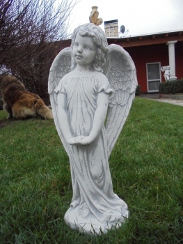 Engel, Steinfigur, Statue, Gartenfigur, Steinguss, Skulptur, Gartendekoration