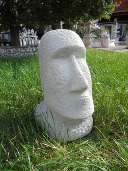 Preview: Moai Skulptur, Osterinsel Figur, Rapa Nui, Steinfigur, Park & Gartendekoration, Steinguss
