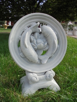Preview: Koi Fisch Skulptur, Steinfigur