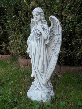 Preview: Engel, Steinfigur, Statue, Gartenfigur, Steinguss, Skulptur, Gartendekoration