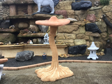 Preview: Steinfigur XXL Pilz, Gartenfigur, Steinguss, H. 119 cm