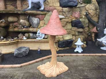 Steinfigur XXL Pilz, Gartenfigur, Steinguss, H. 151 cm, Gartendekoration