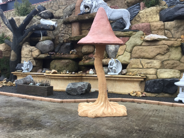 Steinfigur XXL Pilz, Gartenfigur, Steinguss, H. 151 cm, Gartendekoration