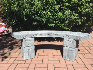 Gartenbank, Steinguss, Länge.141 cm Steinbank, Gartendekoration, Frostsicher