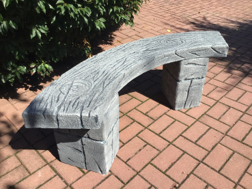 Gartenbank, Steinguss, Länge.141 cm Steinbank, Gartendekoration, Frostsicher
