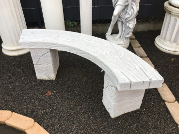 Gartenbank, Steinguss, Länge.141 cm Steinbank, Gartendekoration, Frostsicher