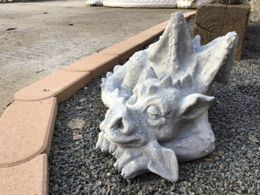 Preview: Steinfigur liegender Drache, Steinguss, Skulpturen, Statuen, Tierfiguren, Gartenfigur