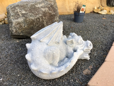 Preview: Steinfigur liegender Drache, Steinguss, Skulpturen, Statuen, Tierfiguren, Gartenfigur