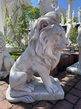 Preview: Löwe, Steinfigur, Steinguss, Höhe 62 cm Gartenfigur, Statue