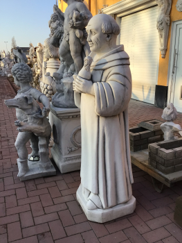 Preview: Steinfigur, Gartenfigur "Dom Perignon", Steinguss, Park & Gartendekoration, Statue, Frostsicher