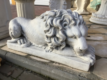 Löwe, Steinfigur, Steinguss, Höhe 37 cm Gartenfigur, Statue, Gartendekoration
