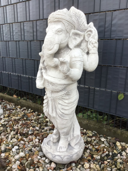 Preview: Stehende Ganesha, Elefantenfigur, Steinfigur, Wächter, Torwächter, Gartenfigur, Steinguss, Statue
