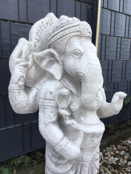 Preview: Stehende Ganesha, Elefantenfigur, Steinfigur, Wächter, Torwächter, Gartenfigur, Steinguss, Statue