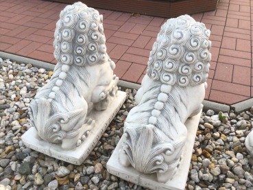 Preview: Gartenfigur, Steinfigur, Fu Löwen