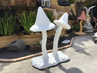Steinfigur, Pilze, Gartenfigur, Skulptur, XXL Gartendeko