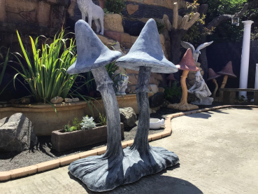 Skulpturen, Pilze, Gartenfigur, Steinfigur, Frostsicher, Winterfest