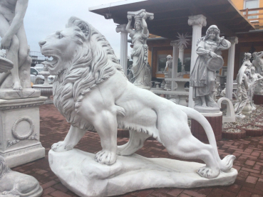 Preview: Löwe, Gartenfigur, XXL, Steinguss, Statue, Steinfigur, Gartendekoration