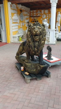 Steinfigur Löwe xxl, Gartenfigur, Statue, Frostsicher, Steinguss