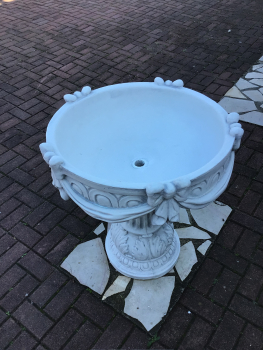 Preview: Beton, Pflanzschale, Amphore, Steinvase, Steinguss, Frostsicher, Winterfest, Gartendekoration